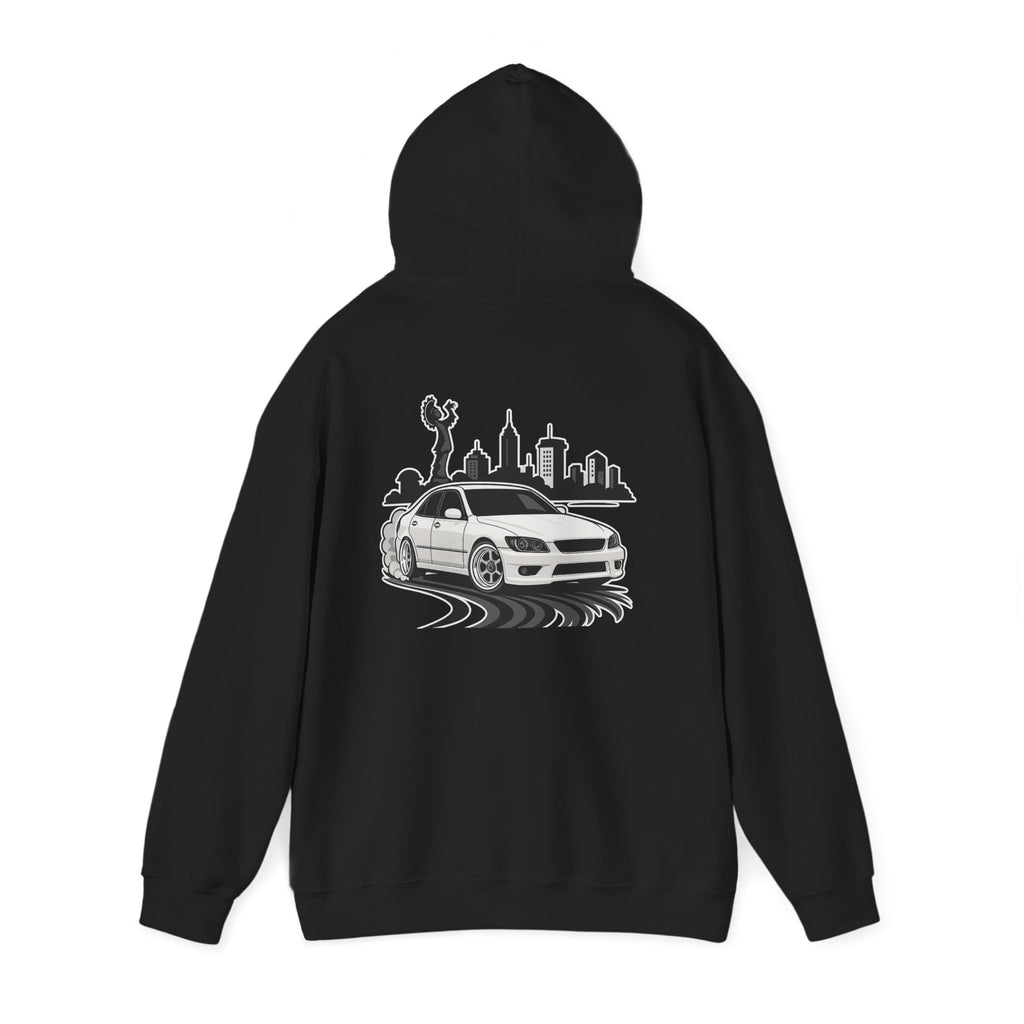 Drift City Hoodie – Skyline Car Drifting Graphic Sweatshirt
