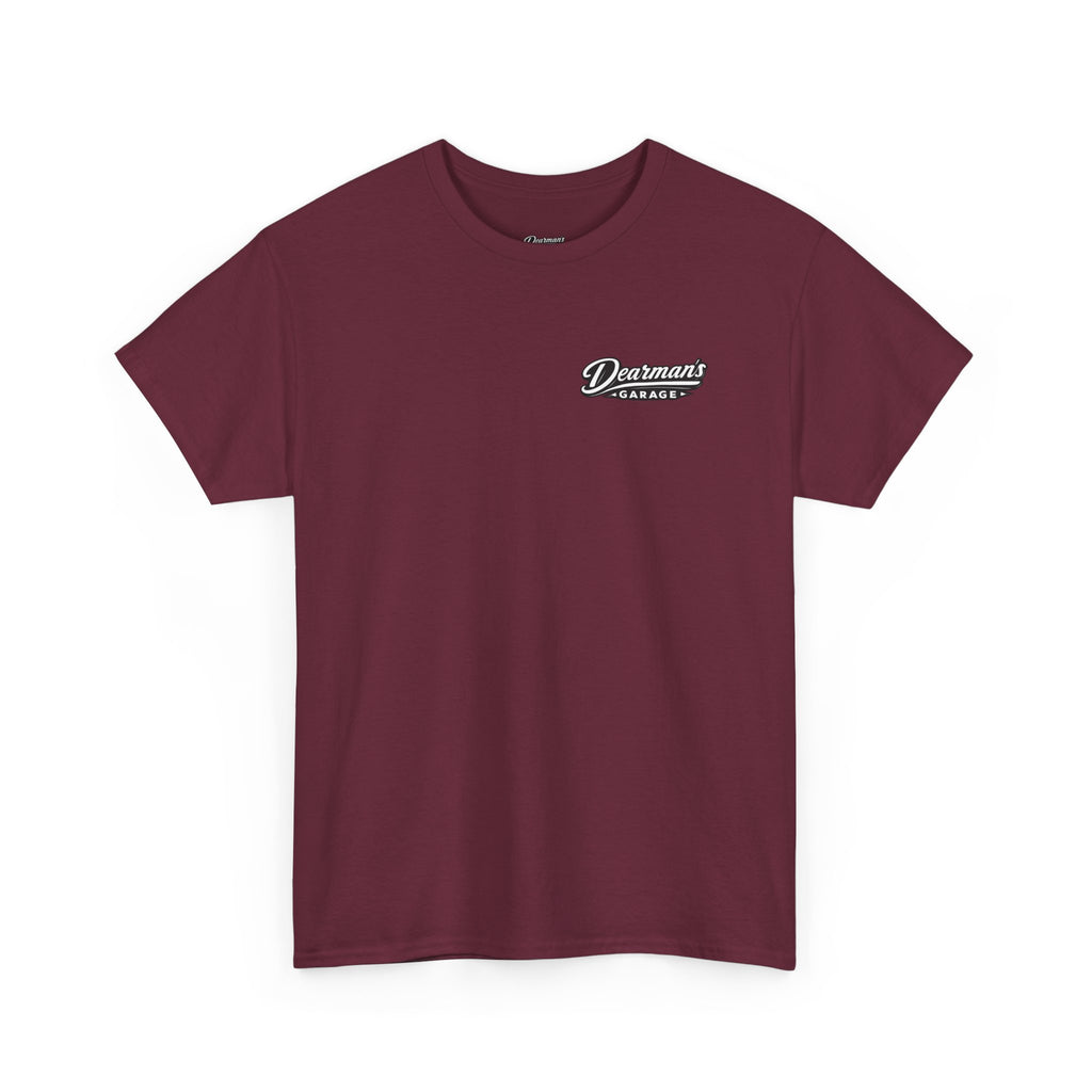 Car Drift Tee — Minimal Front Logo & Rear Skyline Coupe Graphic